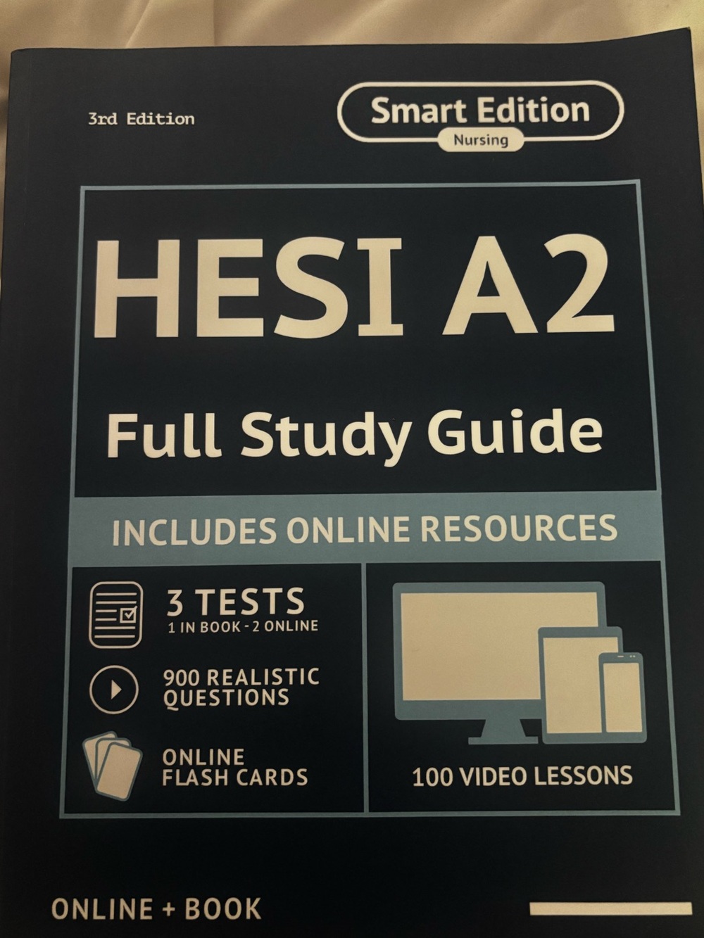 HESI A2 Full Study Guide - Smart Edition (Nursing) - Navy & Light Blue